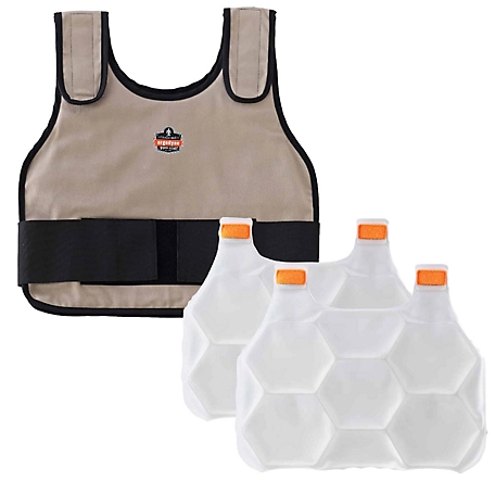 Chill-Its Unisex Standard Phase Change Cooling Vest with Rechargeable Ice Packs