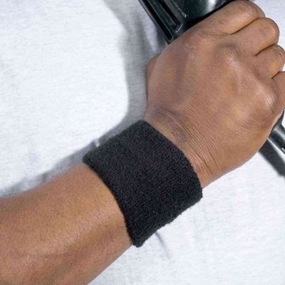 Image showing  Terry Cloth Wrist Sweatbands, 2-Pack
