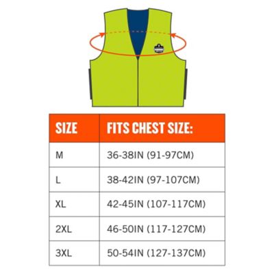Image showing  Unisex Evaporative Cooling Vest with Zipper Closure
