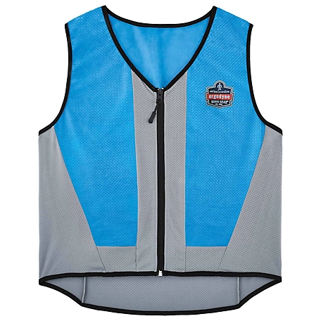 Ergodyne Unisex Chill-Its 6667 Wet Evaporative Cooling Vest with Zipper Closure