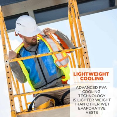 Image showing  Unisex Wet Evaporative Cooling Vest with Zipper Closure