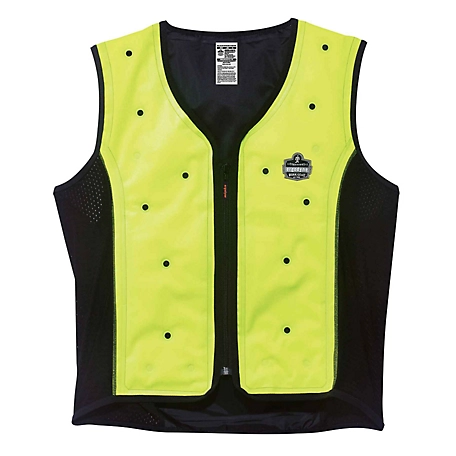 Chill-Its Unisex Premium Dry Evaporative Cooling Vest with Zipper Closure
