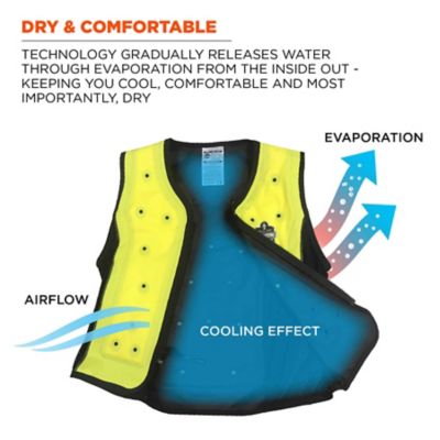 Image showing 2 th Chill-Its Unisex Premium Dry Evaporative Cooling Vest with Zipper Closure