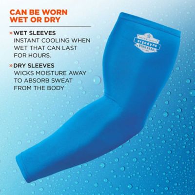 Image showing  Unisex Adult Performance Polyester Knit Cooling Arm Sleeves, 1-Pair