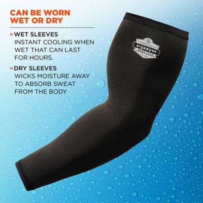 Image showing  Unisex Adult Performance Polyester Knit Cooling Arm Sleeves, 1-Pair