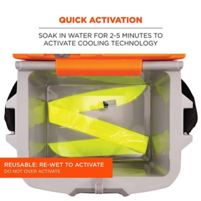 Image showing  Unisex Polymer Evaporative Cooling Bandana Headband with Tie Closure