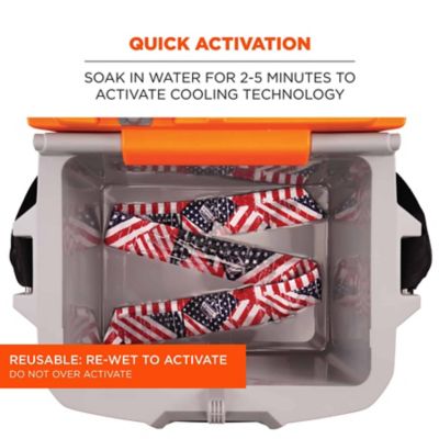 Image showing 2 th Chill-Its Unisex Polymer Evaporative Cooling Bandana Headband with Tie Closure