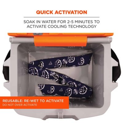 Image showing 2 th Chill-Its Unisex Polymer Evaporative Cooling Bandana Headband with Tie Closure