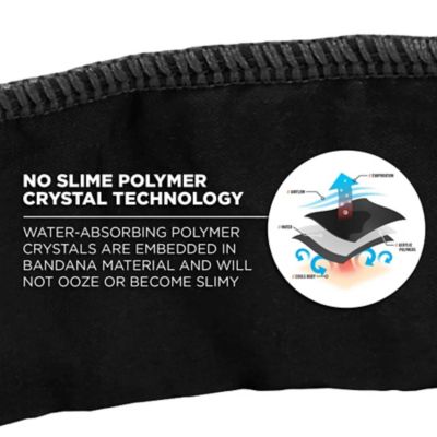 Image showing  Unisex Polymer-Embedded Batting Material Cooling Bandana with Tie Closure