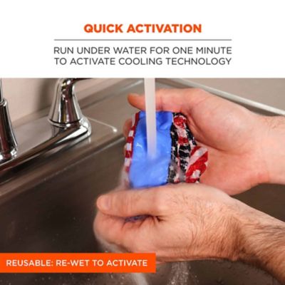 Image showing  Unisex Evaporative Cooling Bandana Headband with Tie Closure