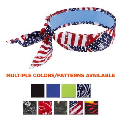 Image showing  Unisex Evaporative Cooling Bandana Headband with Tie Closure