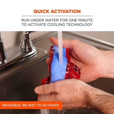 Image showing 2 th Chill-Its Unisex Evaporative Cooling Bandana Headband with Tie Closure