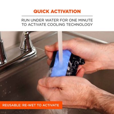 Image showing  Unisex Evaporative Cooling Bandana Headband with Tie Closure