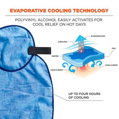 Image showing  Chill-Its 6717CT Evaporative Cooling Hard Hat Neck Shade with Cooling Towel