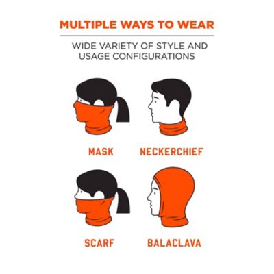 Image showing  6491 Reversible Thermal Multifunctional Hi-Vis Face Mask, Fleece Interior/Polyester Exterior, Lime