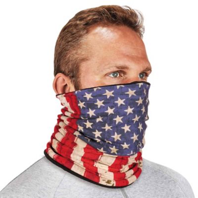 N-Ferno 6491 Reversible Thermal Multifunctional American Flag Face Mask, Fleece Interior/Polyester Exterior