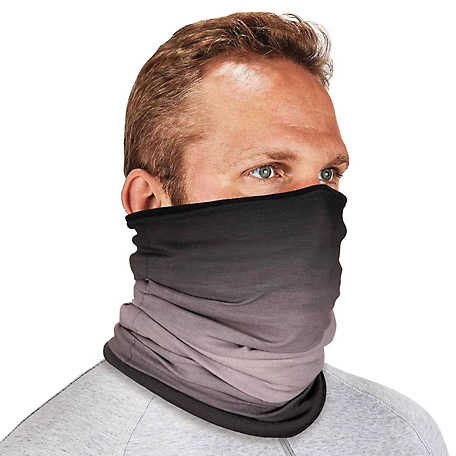N-Ferno 6491 Reversible Thermal Multifunctional Face Mask, Fleece Interior/Polyester Exterior, Light Gray Fade