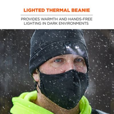 Image showing  Unisex Skull Cap Beanie Hat with LED Lights