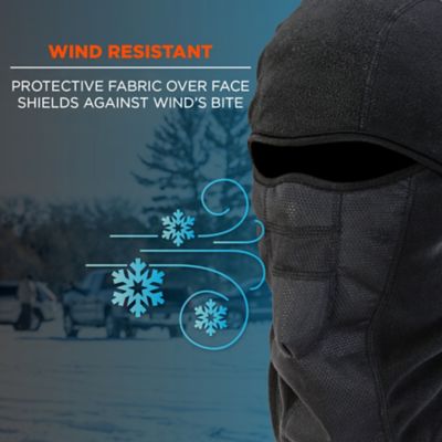 Image showing  Unisex Windproof Balaclava Face Mask, Hinged Design, Black