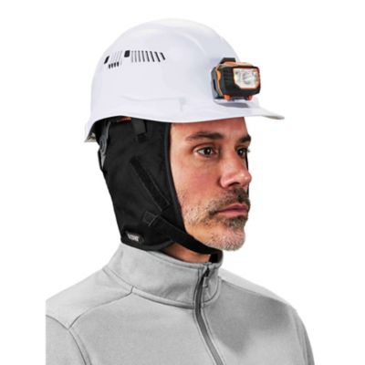 Image showing  Unisex 2-Layer Fleece-Lined Winter Hard Hat Liner with Cotton Shell, Regular Length