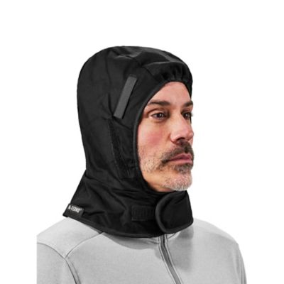 Image showing  Unisex 2-Layer Fleece-Lined Winter Hard Hat Liner with Cotton Shell, Shoulder Length