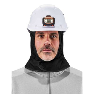 Image showing  Unisex 2-Layer Fleece-Lined Winter Hard Hat Liner with Cotton Shell, Shoulder Length