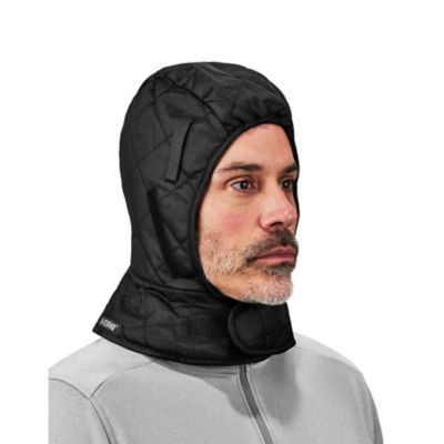 Image showing  3-Layer Fleece-Lined Winter Hard Hat Liner with Quilted Shell and Foam Mid-Layer, Shoulder Length