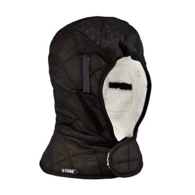 N-Ferno Unisex 3-Layer Sherpa-Lined Winter Hard Hat Liner with Quilted Shell, Shoulder Length