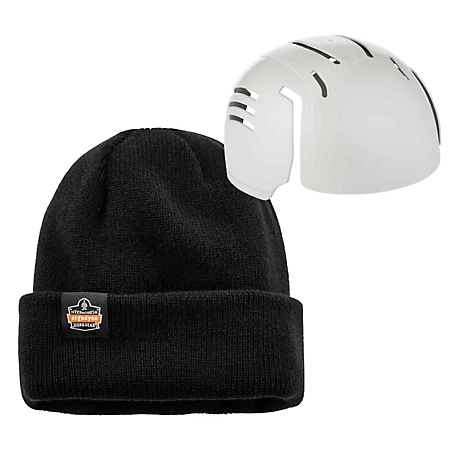 N-Ferno Zippered Rib-Knit Beanie Hat, Bump Cap Included