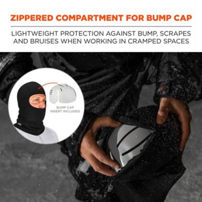 Image showing  Zippered Balaclava Face Mask with Bump Cap Included