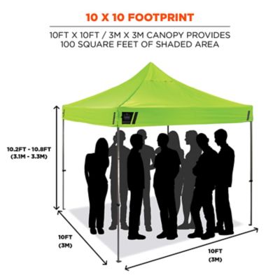 Image showing  10 ft. x 10 ft. 6000 Heavy-Duty Pop-Up Tent