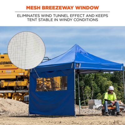 Image showing  Heavy-Duty Sidewall with Mesh Window for Pop-Up Tents, 10 ft. x 10 ft., Blue