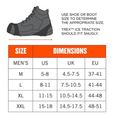 Image showing 5 th TREX Slip-On Ice Cleats for Boots or Shoes, Black, XX-Large