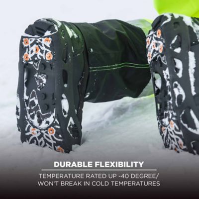 Image showing  Full Coverage Step-In Ice Cleats for Boots or Shoes, Black, Extra Large