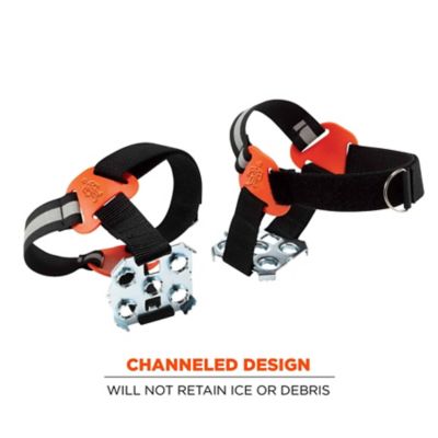 Image showing  Strap-On Heel Ice Cleats for Boots or Shoes, Black, Extra Large