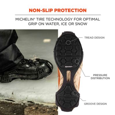 Image showing  Spikeless Ice Traction Devices for Shoes or Boots, Black, Medium