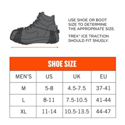 Image showing 6 th TREX Spikeless Ice Traction Devices for Shoes or Boots, Black, Extra Large