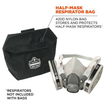 Image showing  10 in. x 4 in. x 7 in. 5182 Half-Mask Respirator Bag