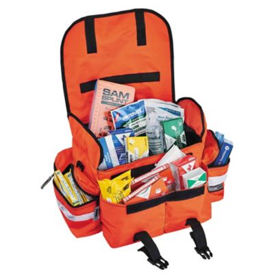 Image showing  16.5 in. x 10 in. x 7 in. Small Orange Trauma Bag