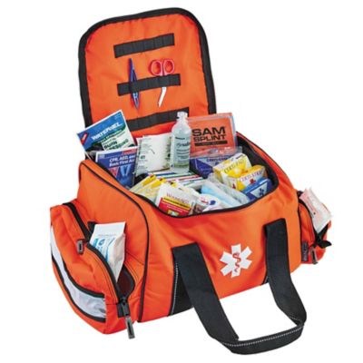 Image showing  19 in. x 12 in. x 8.5 in. Large Orange Trauma Bag