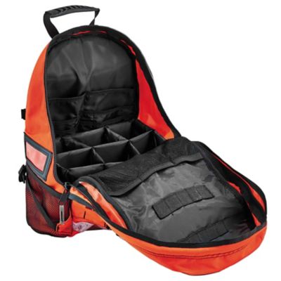 Image showing  12 in. x 7 in. x 17.5 in. Orange Backpack Trauma Bag