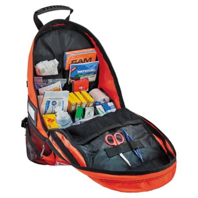 Image showing  12 in. x 7 in. x 17.5 in. Orange Backpack Trauma Bag