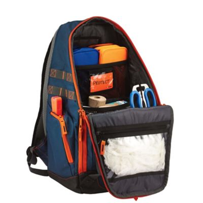 Image showing  14.5 in. x 5 in. x 20 in. Blue/Orange Responder Backpack
