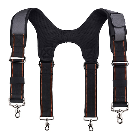 Tactical Suspenders Duty Belt Harness Padded Adjustable Belt with Key  Holder