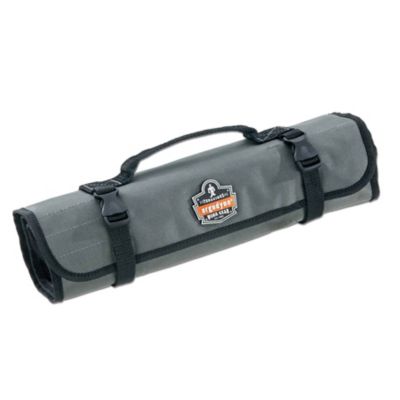 Ergodyne 27 in. x 14.5 in. Arsenal 5870 Roll-Up Tool Organizer Pouch Add a clip that can be crushed/cracked when stepped on and there's no better way to cater to an individual task by removing only the tools from your bag or gangbox that you'll need to climb to your work on an elevated platform and keep tools organized so they can't be kicked over a toeboard
