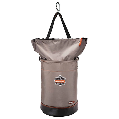 Arsenal 12.5 in. x 17 in. Large Nylon Hoist Bucket Tool Bag with D-Rings and Zipper Top