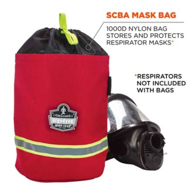 Image showing  8.5 in. Arsenal 5080L Firefighter SCBA Mask Bag, Fleece Lined, Drawstring Closure