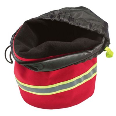 Equestrian Helmet Fleece Flames Drawstring Carrying Storage Bag 