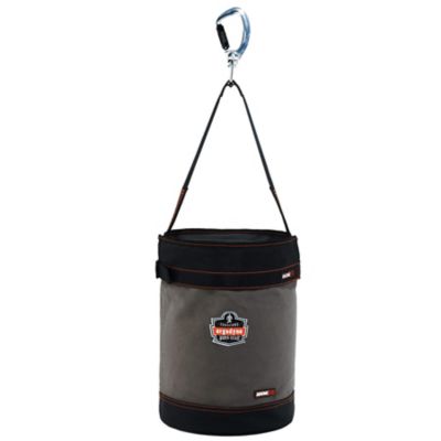 Arsenal 12.5 in. x 17 in. Large Swiveling Carabiner Canvas Hoist Bucket with Top