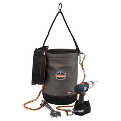 Image showing  12.5 in. x 17 in. Canvas Hoist Bucket with Top and D-Rings